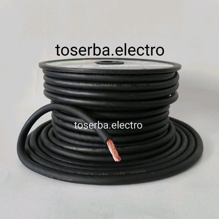 Kabel 4 AWG Momentum Setrum Power Aki Ground 4awg audio mobil dll Terbaik Berkualitas