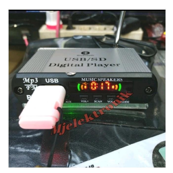 Mp3 Bluetooth Player Mobil Rumah USB SD FM Radio Digital Remote Top Tipe UK Terbaik Berkualitas