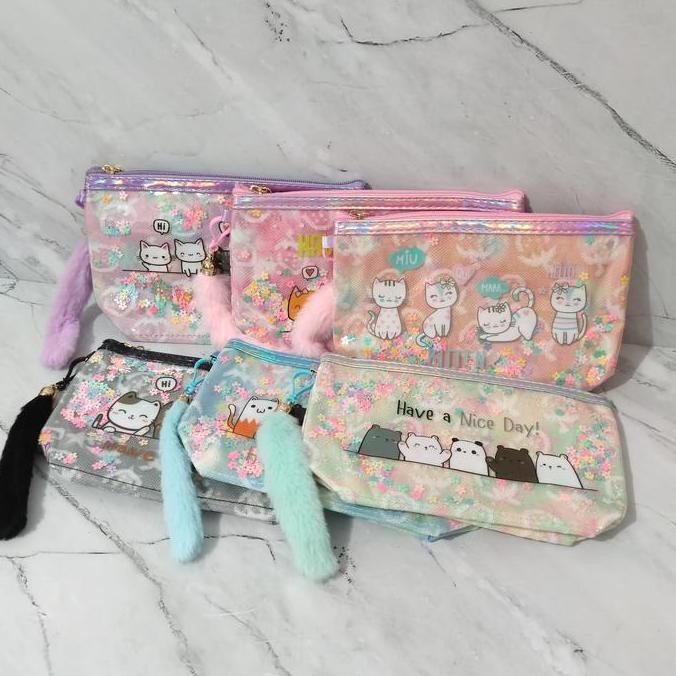 

Pouch Kucing Tempat Kotak Pensil Lucu / Cute Cat Pouch Pencil Case
