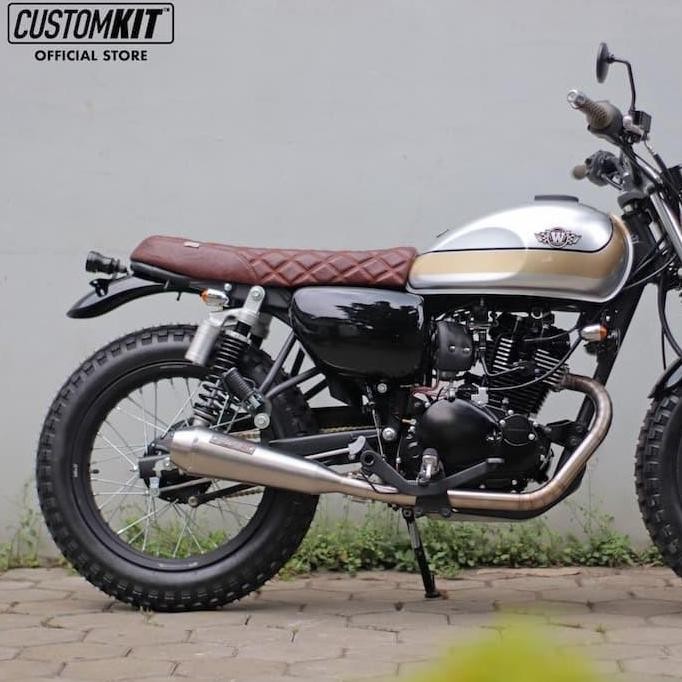 Jok Customkit Motif Diamond/Wajik Kawasaki W175