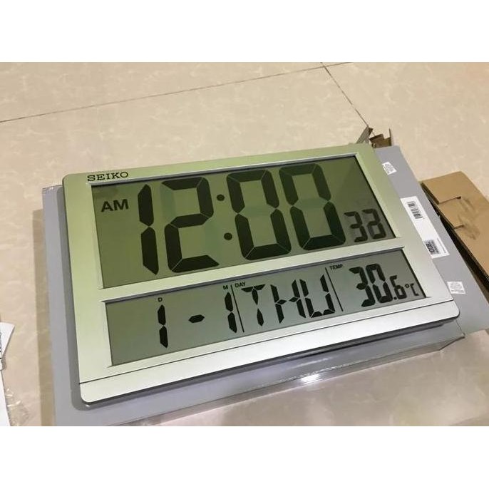 

Jam Dinding / Meja Seiko LCD Digital Kotak QHL080S 38.5 cm Original JS