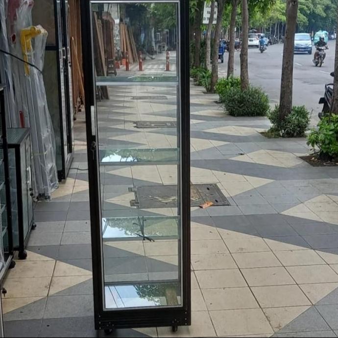 Lemari Kaca Aluminium Minimalis/ Display Cabinet/ Lemari Tas