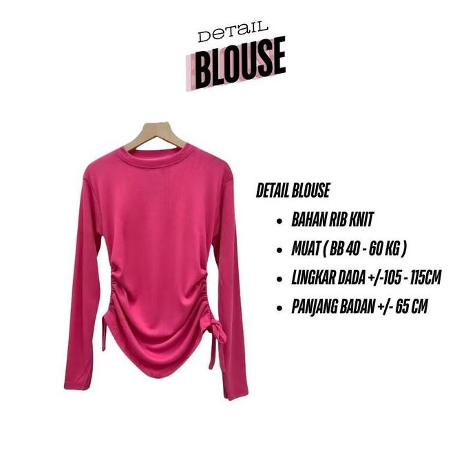 ONE SET SETELAN 3IN1 BAJU ATASAN BLOUSE KAOS KNIT RIB SERUT SAMPING ROK PLISKET SPAN JILBAB BELLA SQ