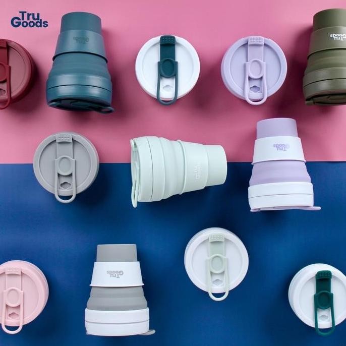 Foldable Cup Premium Tru Goods / Gelas Kopi Lipat 475 ML - Cup HS