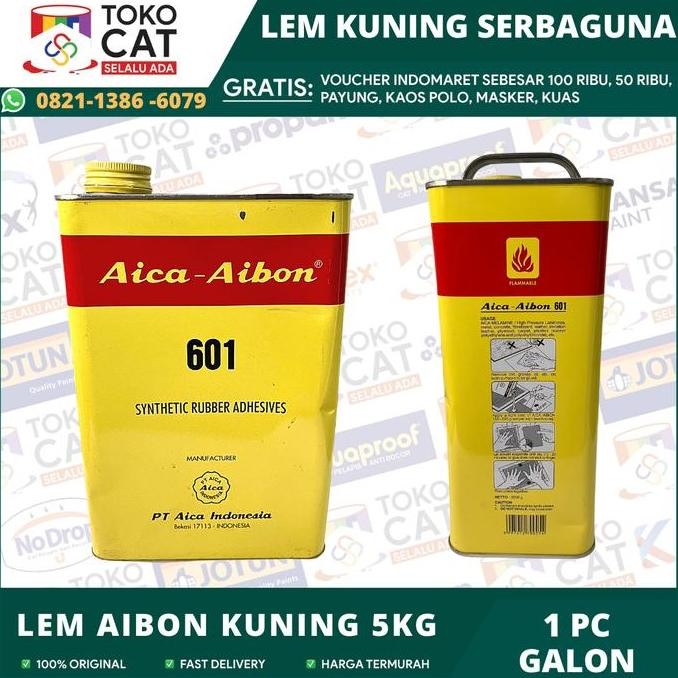 Promo LEM KUNING AICA AIBON 5KG /LEM SERBAGUNA KAYU KARPET HPL COD