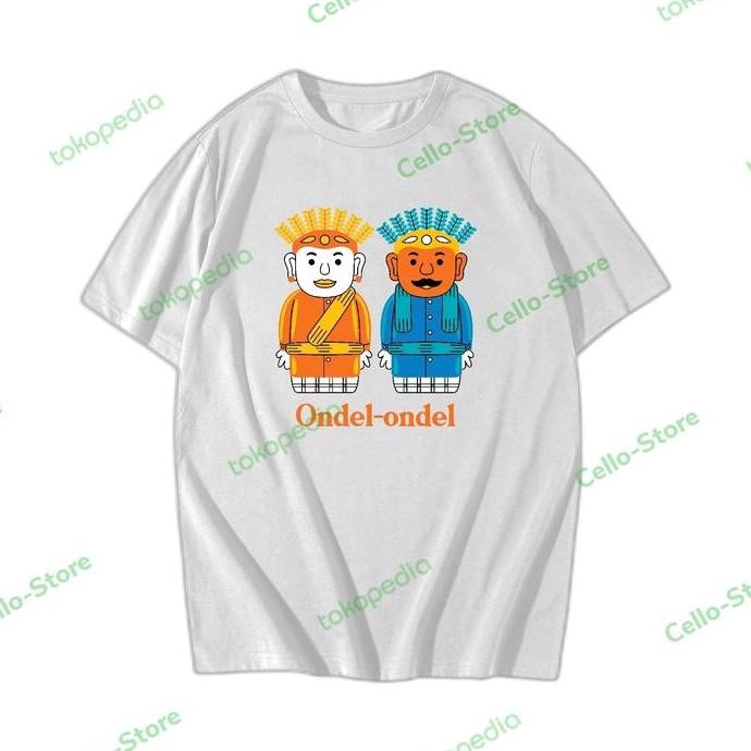 Kaos Custom Ondel2 Jakarta Type 1, Dewasa & Anak,Bisa Pilih Warna Baju