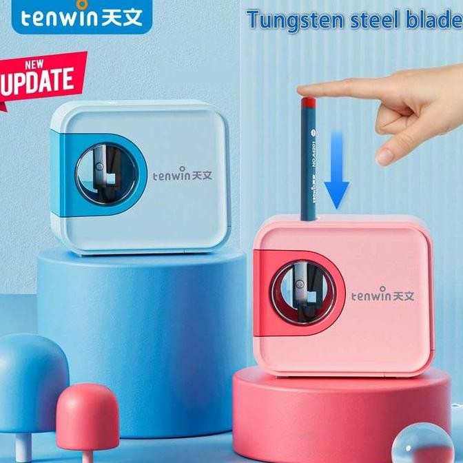 

Tenwin S8316 MIni Automatic Pencil Sharpener / Mini Rautan Pensil Otomatis Pen Plastic Hm