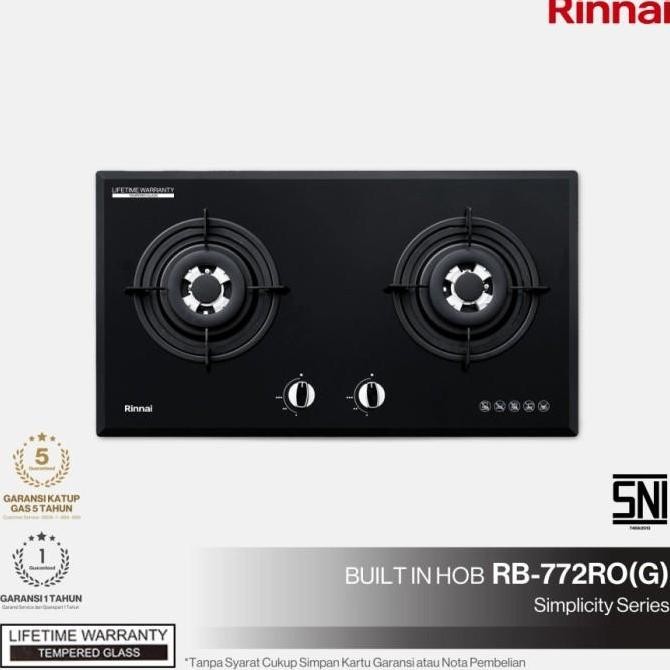 (cook) Kompor Rinnai RB 772 RO G / Kompor Gas Tanam Rinnai RB 772 ROG