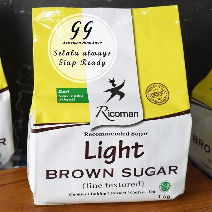 

Baru Ricoman Light Brown Sugar 1Kg - Gula Merah Tebu Halus Premium Impor