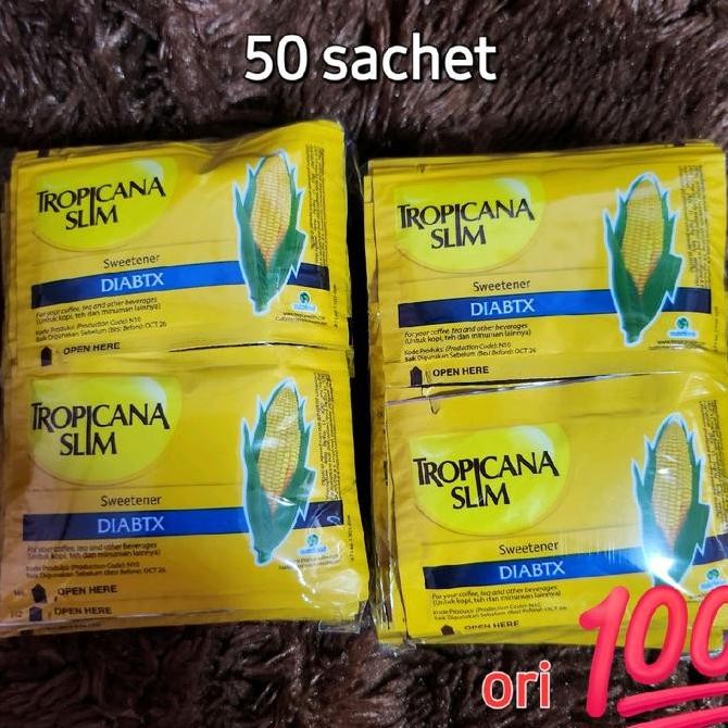 

Baru Tropicana Slim Diabtx Sweetener 50 Sachet - Pengganti Gula untuk Diabetes Exp 2027