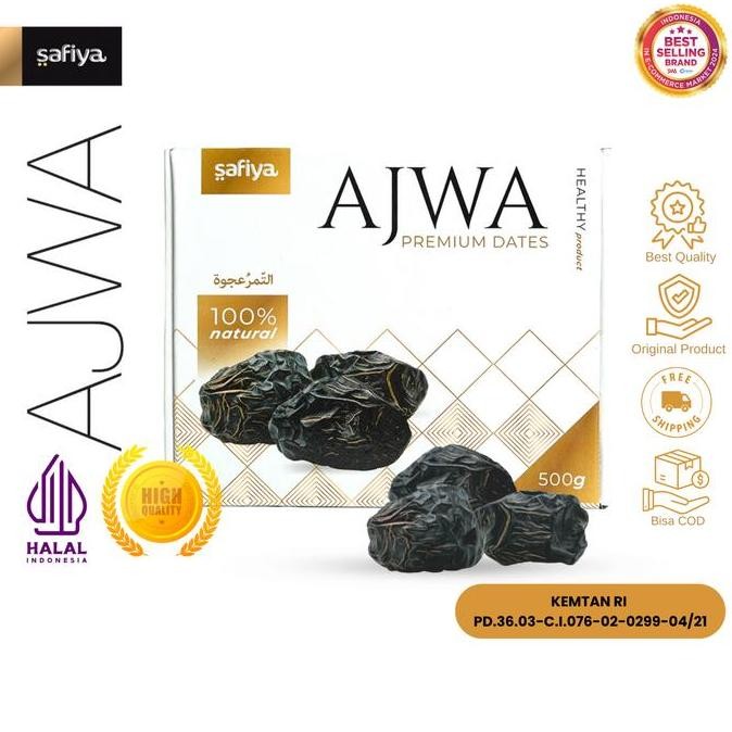 

Safiya Kurma Ajwa 500 Gram Kurma Nabi Premium Original