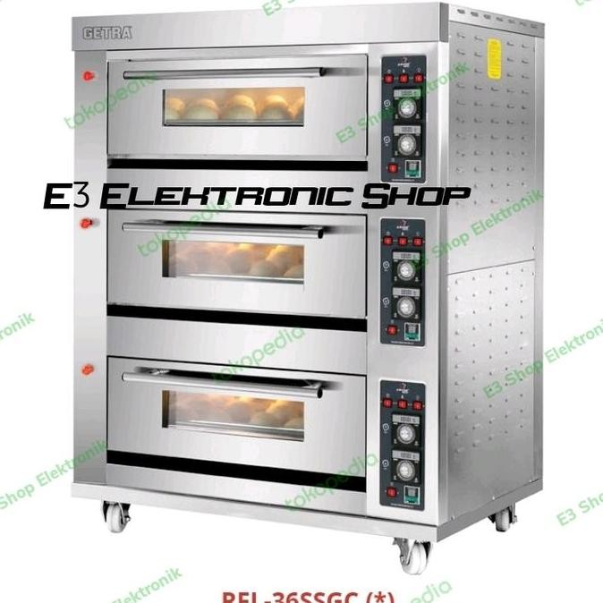 Oven Gas Getra 3Deck 6Tray Stainless Rfl36Ssgc Roti Kue Rfl 36Ssgc