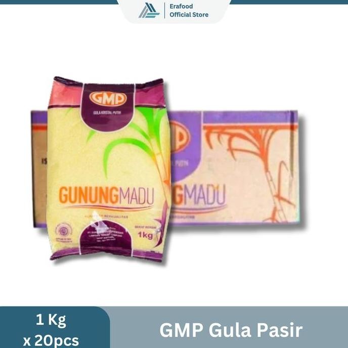 

Baru GMP Gula Pasir Murni 1kg - Karton Isi 20pcs Gula Kristal Putih