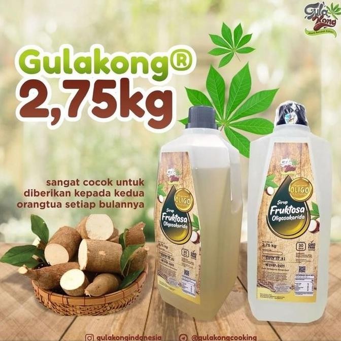 

Baru Gulakong Gula Singkong New Packaging 2,75kg - Cair Alami
