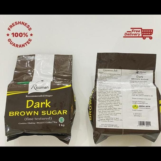 

Baru Ricoman Brown Sugar Dark 1kg - Gula Merah Bubuk Untuk Kue & Kopi
