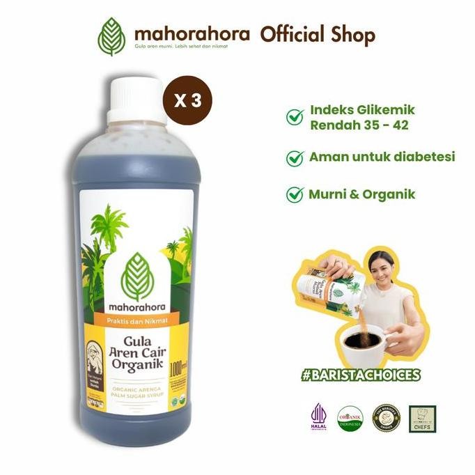 

Baru Gula Aren Cair Mahorahora 1 Liter - Paket Isi 3 Botol