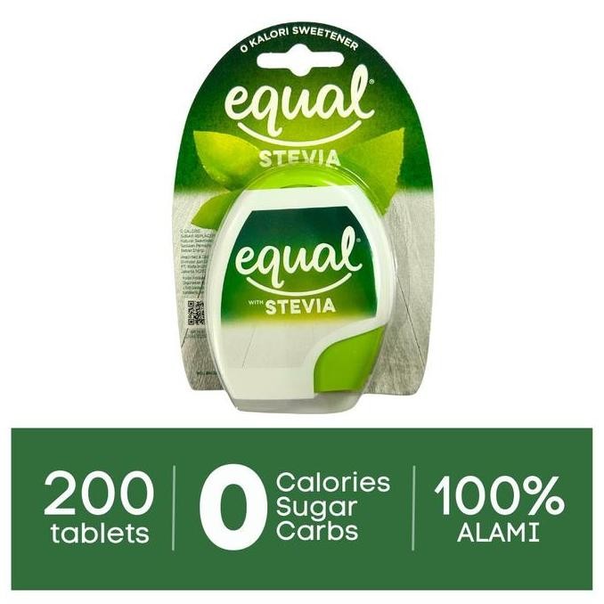 

Baru Equal Stevia Sweetener 200 Tablet Gula Diet Nol Kalori Pengganti Gula