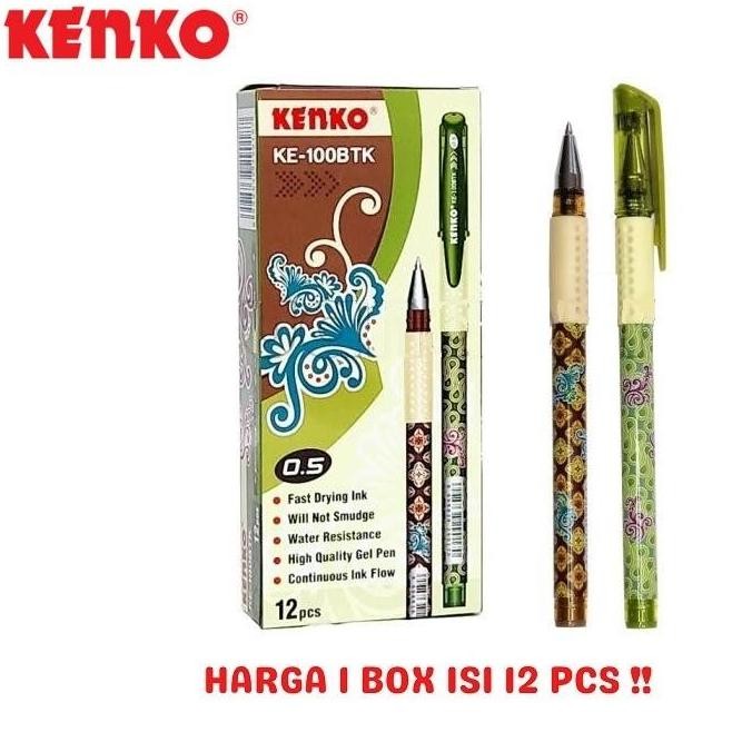

Gel Pen Pulpen Pena Kenko Ke-100Btk (Batik) 0.5 Mm