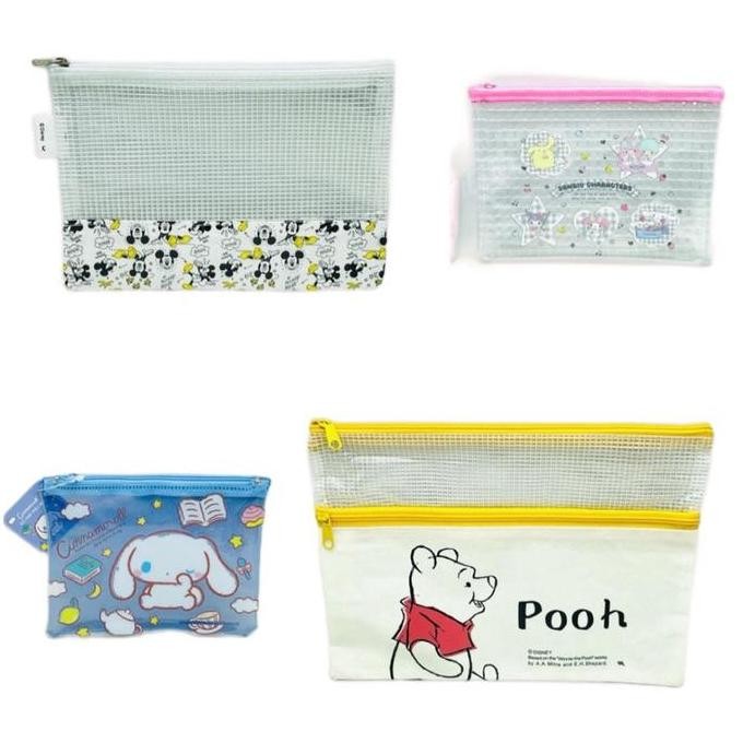 

Tempat Serba Guna Alat Tulis Soft Vinyl Case Serba Guna Characthers Kuromi My Melody Mickey Minnie Mouse Winnie The Pooh Stationery Ori Japan