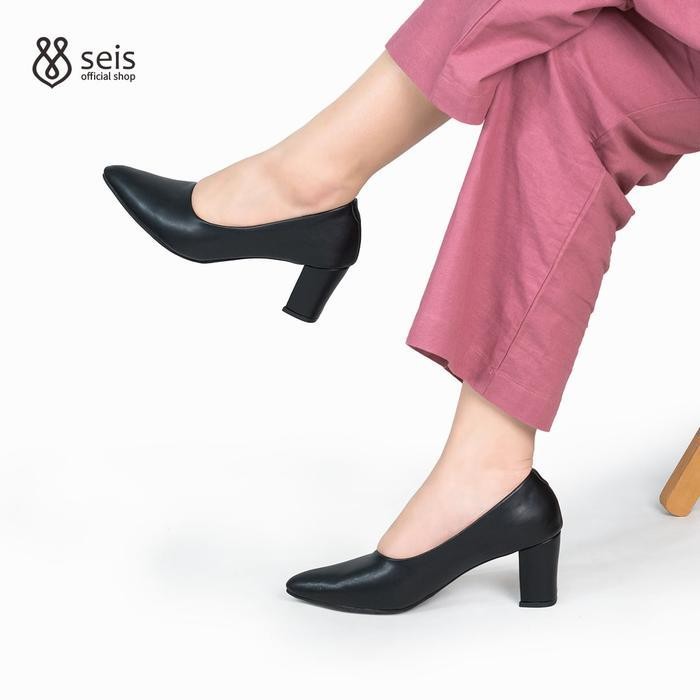 Uw Seis Vomo Pantopel Wanita | Sepatu Heels Wanita Hak 7 Cm Shoes
