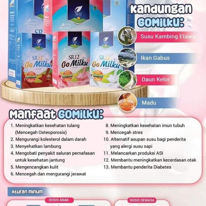 

Grosir Gomilku Sr12 600G|Healty Booster|Susu Kambing Etawa Atasi Tipes