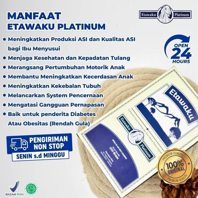 

Sale Etawaku Platinum Susu Kambing Etawa Bubuk Murni Rendah Gula Original Dairy Milk