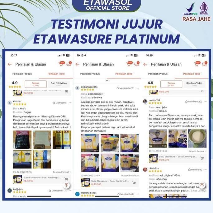 

Murah Paket 2 Box Susu Etawasure Berat 250Gram/Box Resmi Bpom