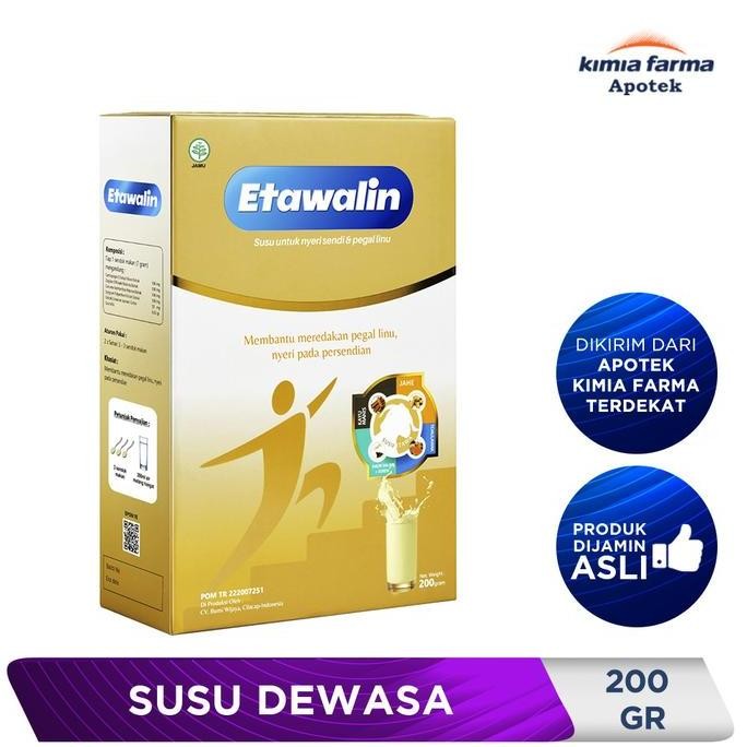 

Sale Etawalin 200 Gr / Susu Nyeri Sendi & Pegal Linu / Kimia Farma