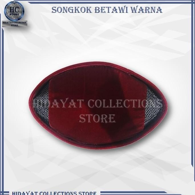 (Allthebest) Peci Kopiah Songkok Merah Marun Peci Pitung Betawi