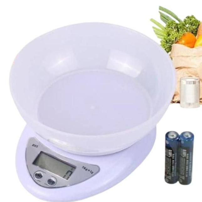 

Timbangan Dapur Dital Electronic Kitchen Scale Mangkok 5Kg Alat Menimbang Takaran Bahan Kue Tepung Bumbu Kitchenware Plastik