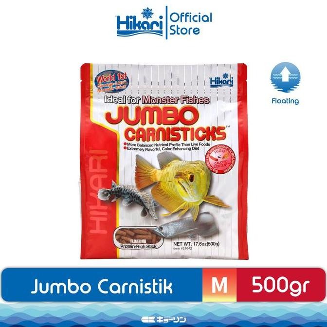 TERBARU HIKARI JUMBO CARNISTICKS 500GR - PAKAN IKAN PREDATOR UKURAN BESAR
