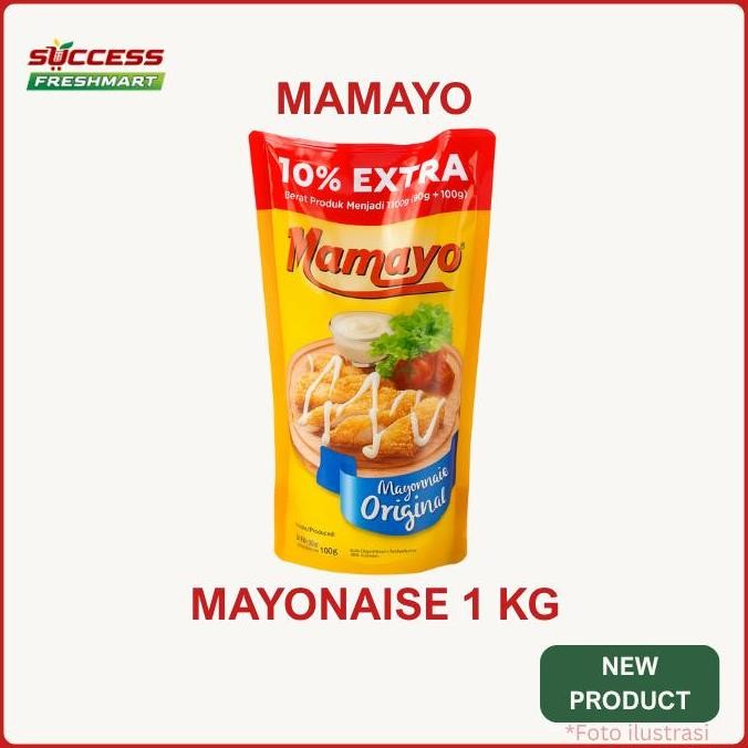 

Tersedia Mamayo Mayonaise Original 1 Liter Saus Salad Halal