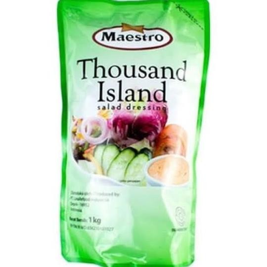 

Tersedia Maestro Mayonnaise THAUSAND ISLAND pouch 1kg Mayonaise Maestro 1 kg