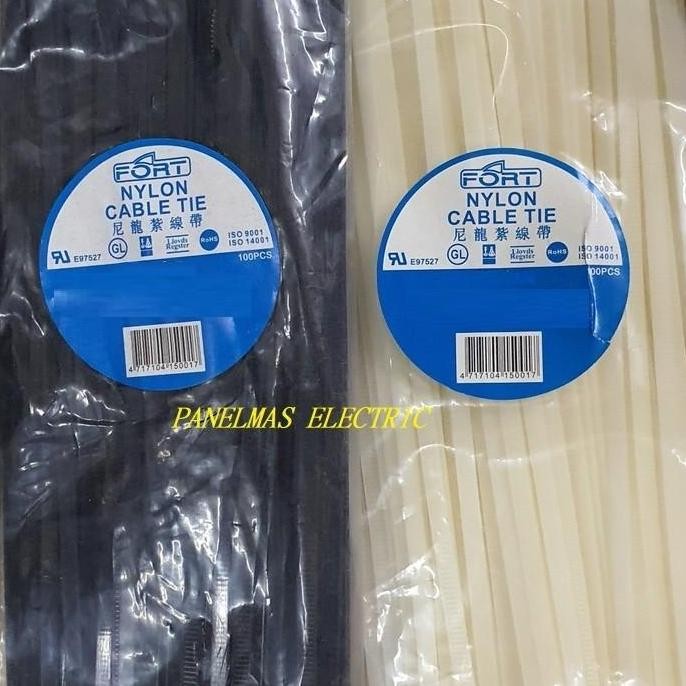 

Diskon! Cable Ties FORT 55cm x 9mm Hitam/Putih - Kabel Tis Panjang Heavy Duty