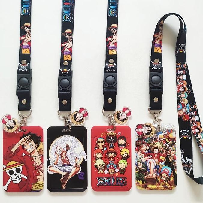 

Diskon! ID Card Holder Lanyard Wadah Kartu Anime One Piece 2 Pcs