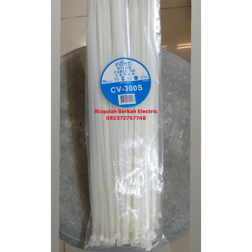 

Diskon! Cable Tie 30cm Nylon Isi 100pcs - Kabel Ties 300mm Reusable