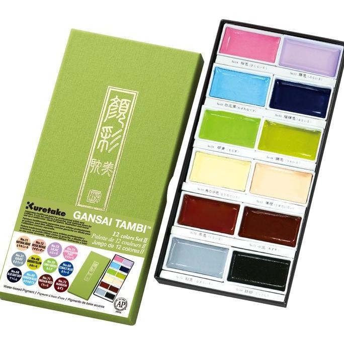 

TERBARU - ZIG GANSAI TAMBI WATERCOLOUR Set 12 Colour (MC20/12V/NW)