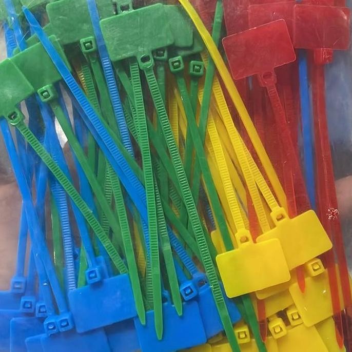 

Diskon! Cable Ties Label Nylon 10cm Isi 80pcs | Kabel Ties Dengan Label Name Tag