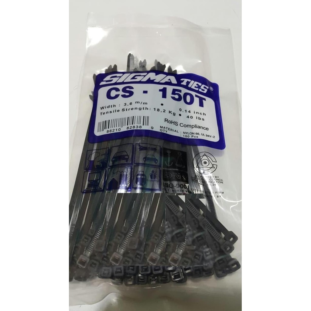 

Diskon! Cable Ties SIGMA CS-150T 15cm Tali Kabel Hitam/Putih SNI ORIGINAL