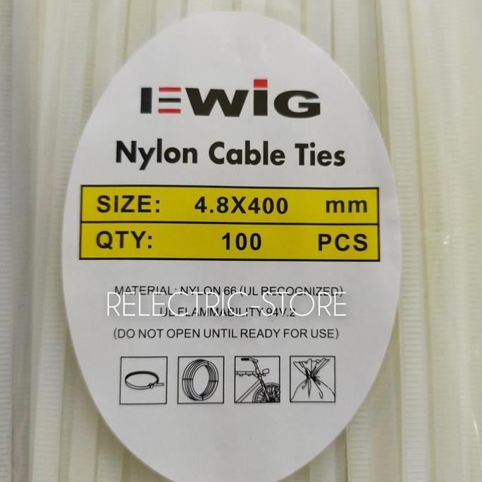 

Diskon! Cable Ties Nylon 4.8 x 400mm / Kabel Ties 40cm - Tali Pengikat Kuat