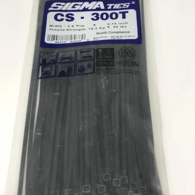 

Diskon! Kabel Ties SIGMA CS-300T Hitam - Cable Tie 30cm Kuat & Tahan Tarikan