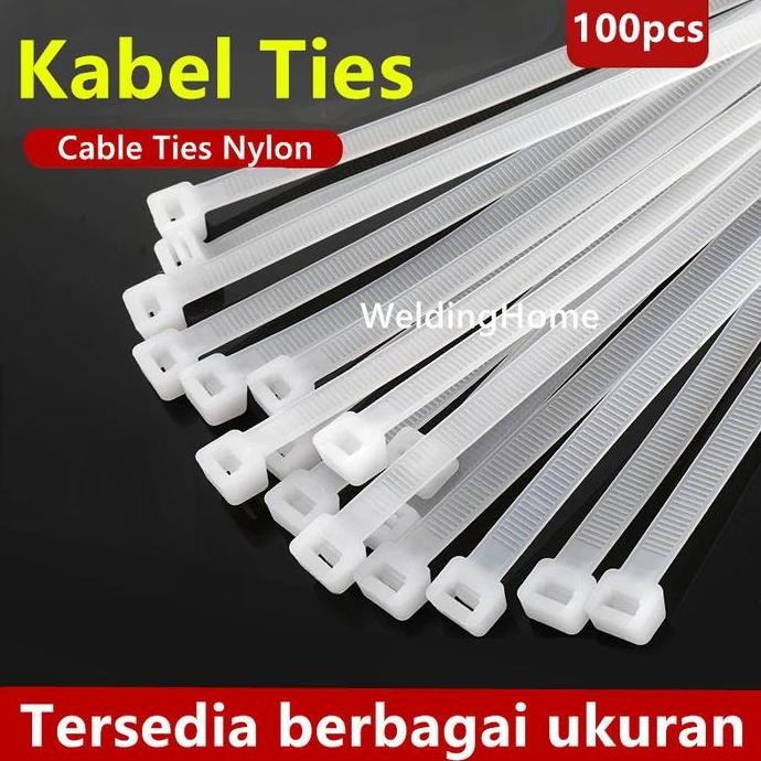

Diskon! Cable Tie Nylon Putih 2.5 - 10mm Panjang 10-550mm - Isi 100pcs All Size
