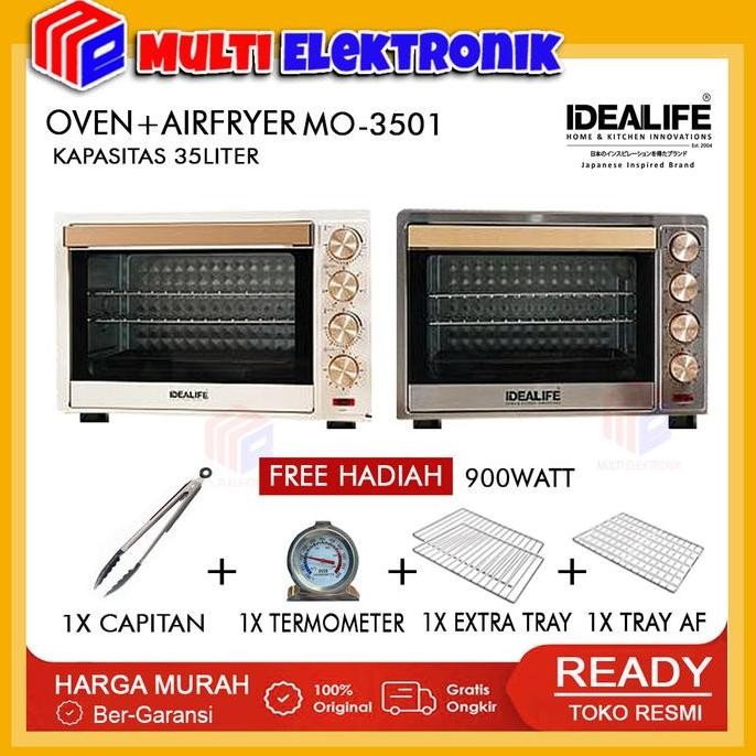 Oven Listrik Idealife MO-3501 Low Watt Kapasitas 35 Liter