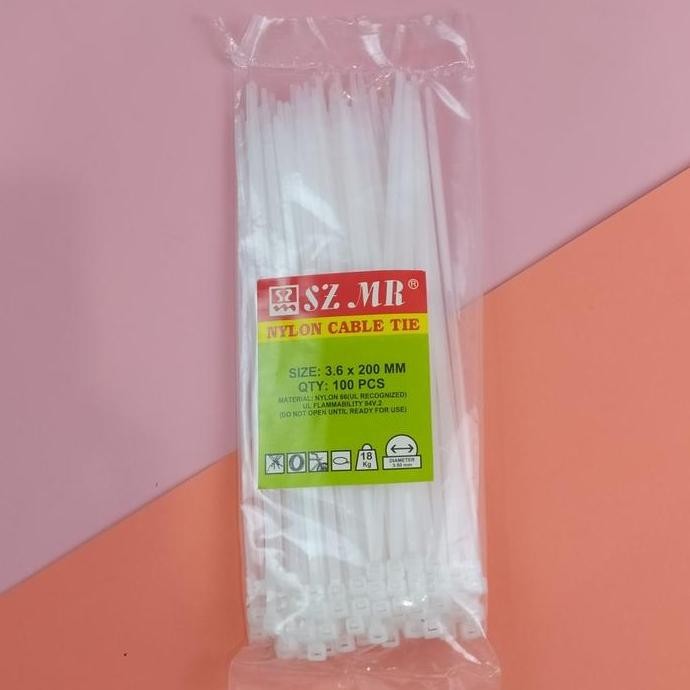 

Diskon! Kabel Ties Mix Size 10cm 20cm 30cm 40cm - Putih & Hitam Nylon