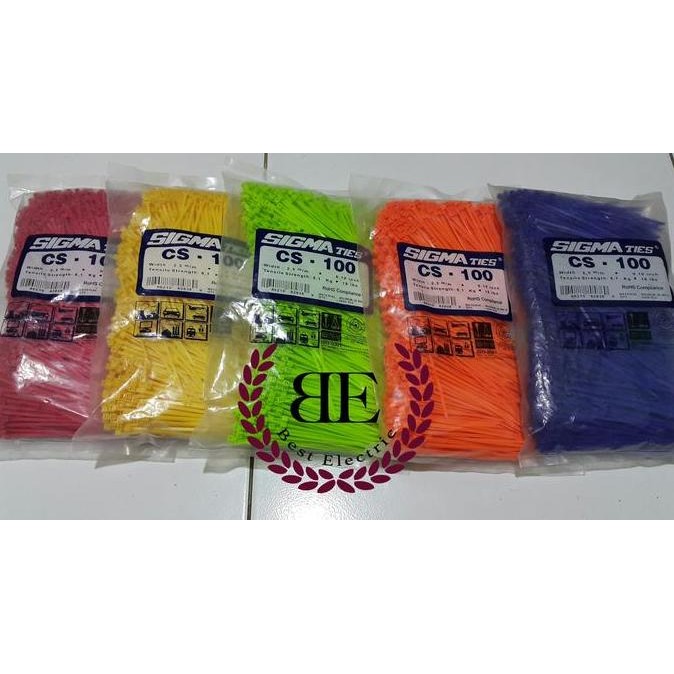 

Diskon! Cable Ties SIGMA CS-100T Warna 10cm Tali Ikat Kabel Mini