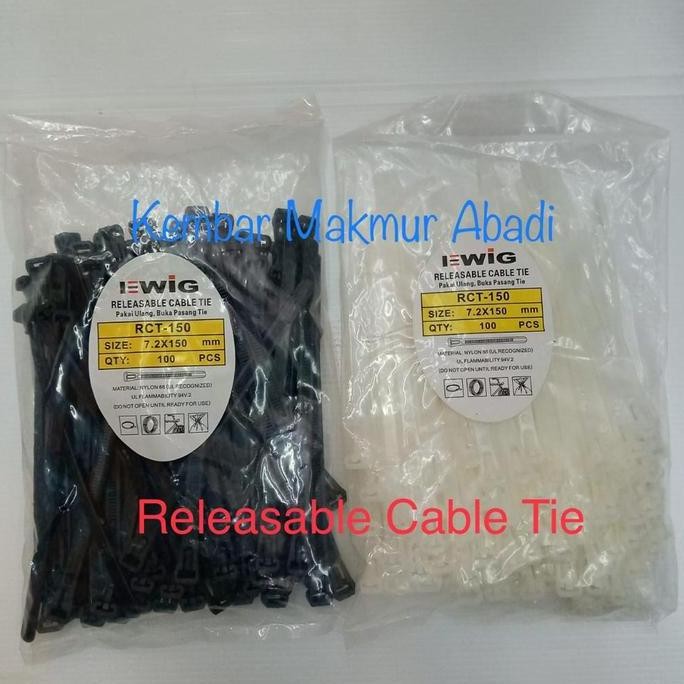 

Diskon! Kabel Ties Releasable 7.2x150mm (15cm) - Bisa Dilepas Pasang Ulang