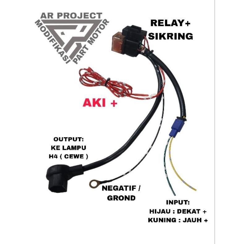 NEW- RELAY SET H4 LED / MINI H4