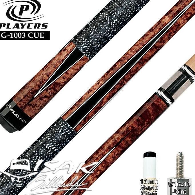 Players G-1003 Pool Cue - Maple Billiard Stick Stik Biliar Player Play
