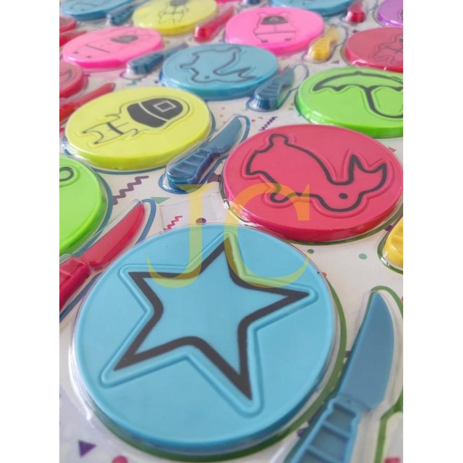 (Allthebest) Mainan Anak Dalgona Candy / Mainan Squid Game Cake Potong Murah