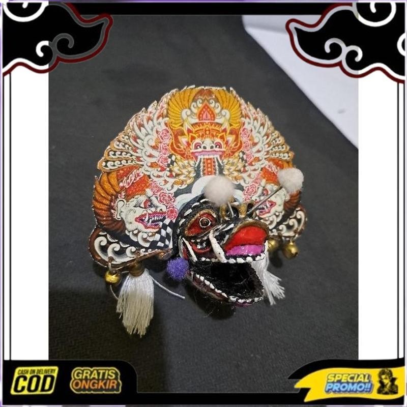 Barongan Devil Putih Telon Gantungan Kunci Unik Sungut